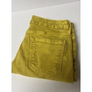 Mother Jeans Women's Size 27 The Looker Ankle Snippet Jeans In Yellow